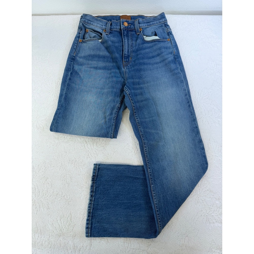Jamie Haller High Rise Straight Leg Jeans Medium Wash Made in USA Size 29